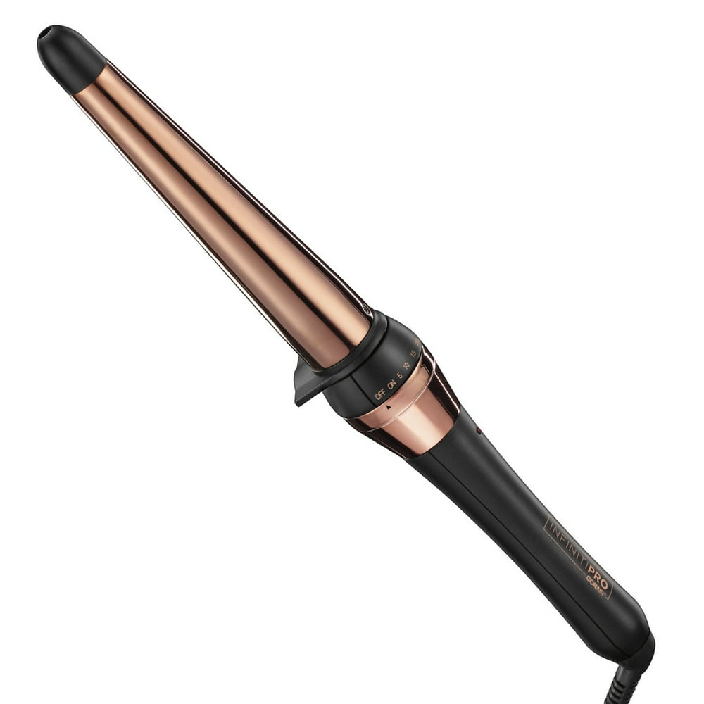 InfinitiPRO by Conair Rose Gold Titanium Curling Wand, 1.25" to .75