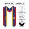 thumbnail image 5 of More design Graduation shawl Armenia & United States Flag Stole Sash Honor Study Aboard International Students, 5 of 9