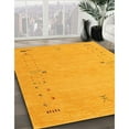 thumbnail image 3 of Ahgly Company Machine Washable Indoor Square Contemporary Dark Orange Area Rugs, 8' Square, 3 of 7