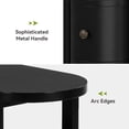 thumbnail image 7 of Finmind Solid Wood End Table with 2 Drawers, Fully Assembled Narrow Side Table, Slim Nightstand for Bedroom, Black, 7 of 7