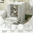 thumbnail image 6 of 24'' Bathroom Vanity with Ceramic Sink Combo, Modern Freestanding Storage Cabinet  with Silver Handles,  Soft Closing Doors, 6 of 9