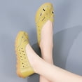 thumbnail image 3 of Dakaela Women's Leather Flats Shoes Casual Slip on Walking Driving Loafers Cutout Sneakers Yellow 6.5, 3 of 9