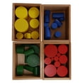 thumbnail image 1 of Juegos de Caja de 4 Conjuntos Cilindros Knobbless Sensoriales Madera SM SunniMix Juguetes Montessori, 1 of 8