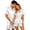 White, variant on Cozy Couple Pajamas Set Short Sleeve Collar Button Down Tops with Side Slit Short Pants Sleepwear for Women White,XL