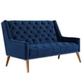 thumbnail image 2 of Modway Peruse Performance Velvet Loveseat in Navy, 2 of 4