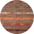 thumbnail image 1 of Ahgly Company Machine Washable Indoor Round Contemporary Fire Brick Red Area Rugs, 5' Round, 1 of 7