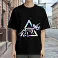 thumbnail image 3 of Black T Shirts for Men, Rainbow Dinosaur Skeleton Graphic Mens Graphic Tees, 24846368,S, 3 of 8