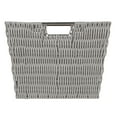 thumbnail image 6 of Simplify Large Rattan Tote Storage Basket in Grey, 6 of 6