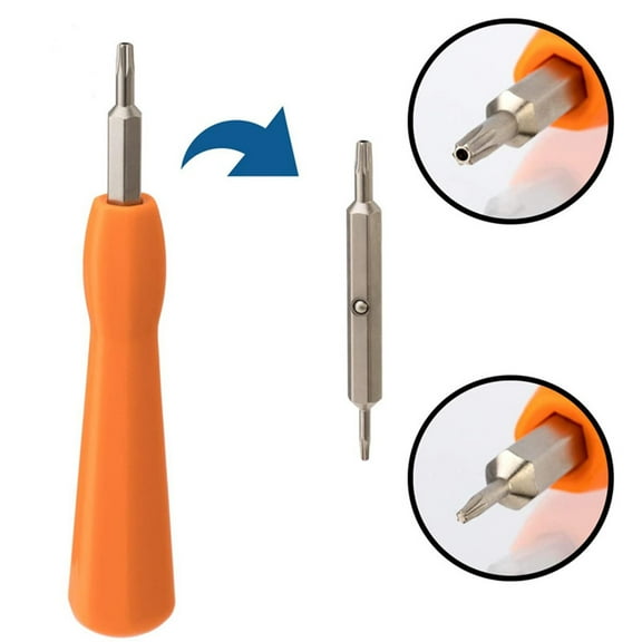 Two In One Steel Ball Replacement Double Headed Screwdriver Screwdriver, Circular Doorbell Screw screw drivers, 2-Piece Set (1 Screw Handle 1 Screwdriver) Screwdriver, Orange