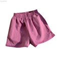 thumbnail image 2 of Liyamei Kids Solid Color Shorts with Elastic Waist for Summer Play Size 0-7,Purple, 2 of 5