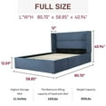 thumbnail image 4 of Hydraulic Gas Lift Up Storage Upholstered Platform Bed, 4 of 5