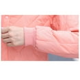 thumbnail image 5 of Miluxas Women's Fashion Loose Round Neck Long Sleeve Casual Quilted Solid Color Cotton Pdded Jacket Orange L(L), 5 of 9