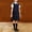 Navy, variant on Girls' Three Piece Outfits Side Button Pinafore Pleated Dress and Short Sleeve Shirt School Uniform Set with Tie Fashion Casual School Set 3-15 Years