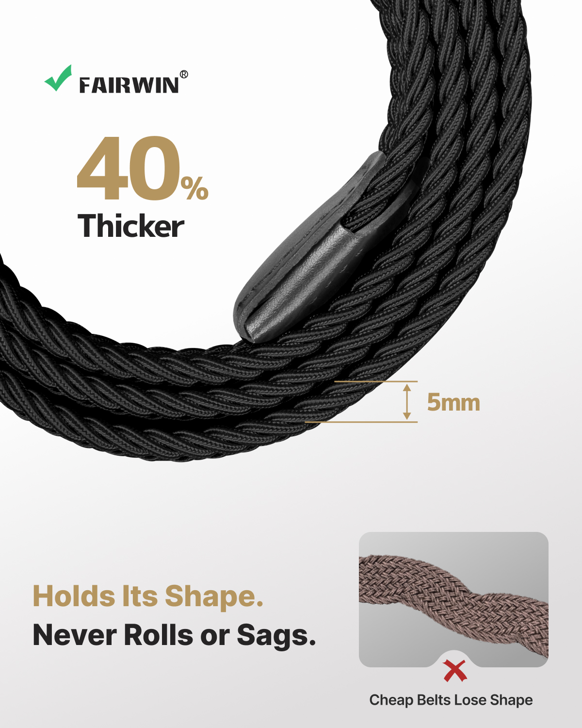 Fairwin Elastic Men's Golf Belt photo 4