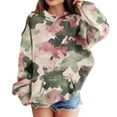 thumbnail image 2 of Mfakffe Kids Camo Print Hooded Pullover Sweatshirt Long Sleeve Hoodie with Kangaroo Pocket Casual Loose Fit Tops for Spring Autumn, 2 of 4