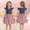 Blue, variant on HAOTAGS Girls Summer Dress, Fourth Of July Lightweight Round Neck Ruffle Sleeve Summer Dresses Blue 5-6T