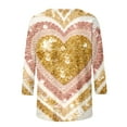 thumbnail image 6 of Craaazy Women's Valentines Day Crew Neck 3/4 Sleeve Cozy Love Shirts Gifts, 6 of 6