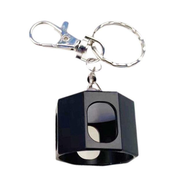 pitrice Porte-Clés Craie pour Queue de Billard, Craie Portable, Étui en Aluminium, Compact, Noir 3x8.7cm