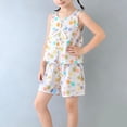 thumbnail image 2 of HVOBTTY Toddler Kid's Summer Casual Lightweight Crew Neck Sleeveless Tank Top and Shorts Loungewear 6 Piece Outfit Suits Beige,2-3 Years, 2 of 5