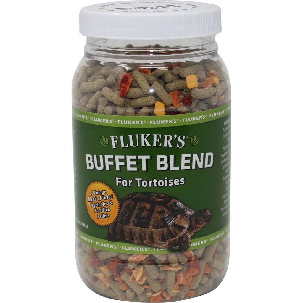 Fluker's Buffet Blend Tortoise Diet, Veggies with Fortified Pellets, 6.75 oz
