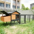 thumbnail image 4 of Wooden Chicken Coop, Large Outdoor Hen House with Nesting Box Poultry Cage, Rabbit Hutch Bunny Cage , Waterproof for Outdoor Backyard, 4 of 14