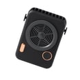 thumbnail image 4 of Ventilador para colgar en el cuello Ventilador recargable eléctrico digital LED Enfriador de forma de cámara portátil ajustable, Negro Advancent HA004178-04B, 4 of 6