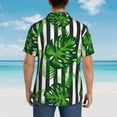 thumbnail image 6 of Balery Palm Greenery Print Men's Hawaiian Shirts Short Sleeve Beach Shirt Relaxed Fit Vacation Button Down Shirts-Small, 6 of 9