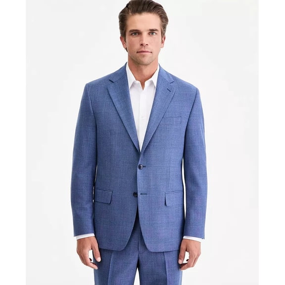 Michael Kors Mens Classic fit Wool Suit Jacket Blazer 42 R Blue Plaid