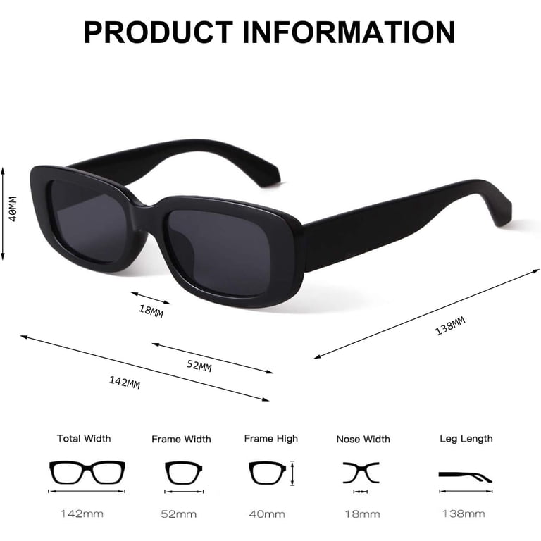 Retro Rectangle Sunglasses UV400 Protection Driving Glasses 1Pcs Rectangle Sunglasses for Women Retro Driving Glasses  main image 4