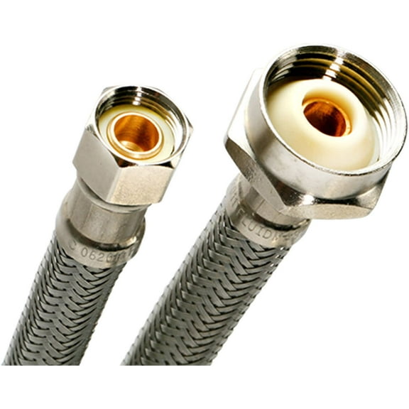 Fluidmaster PRO1T16M 3/8 in. Comp x 7/8 in. Ballcock x 16 in. L Pro Series Braided Stainless Steel Metal Nut Toilet Connector