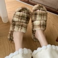 thumbnail image 6 of Winter Quilted House Slippers For Women Cotton Linen Home Slippers Indoor Slipper With Soft Memory Foam Arch Support Anti-Slip Home Silent Shoes For Cold Weather, 6 of 9