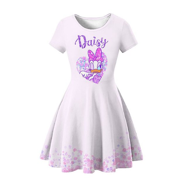 Summer Baby Girl Frozen Princess Elsa Anna Blancanieves Vestido de fiesta Jasmine Mermaid Ariel Dibujos animados 3D Imprimir Ropa casual Vestido9-10T (Etiqueta 150) Gao Jinjia LED