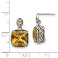 thumbnail image 3 of FB Jewels Sterling Silver w/14K Gold Citrine Dangle Post Earrings, 3 of 3