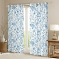 thumbnail image 2 of jejeloiu Retro Rustic Flower Black Out Curtains,Natural Plant Curtains Pack of 2 (42x63 Each),White Blue Bedroom Curtains For Girls Kids,Super Cozy Room Decor, 2 of 6