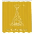 thumbnail image 3 of Ambesonne Keep Calm Shower Curtain, Meditating Giraffe, 69"Wx70"L, Earth Yellow White, 3 of 3