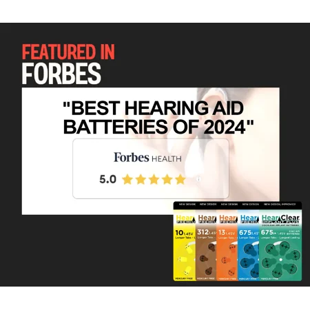 HearClear Size 10 Zinc-AIr 1.45V Hearing Aid Batteries (60 Pack)