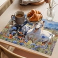 thumbnail image 3 of Placemat Set of 6 Horse Flower Floral Placemats for Dining Table Leaves Bouquet Washable Table Mats for Kitchen and Party Decor Indoor & Outdoor Use, 3 of 8
