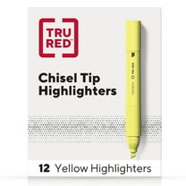 Staples TRU RED Tank Highlighter with Grip Chisel Tip Yellow Dozen TR54579
