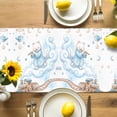 thumbnail image 4 of Burlap Table Runner 70 Inches Long,Cartoon Cats Stars Clouds Rail Orbiting Non-Slip Kitchen Table Runners for Dining Room Everyday Use Party Table Decorations Blue Birds Moon, 4 of 9