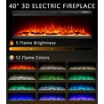 thumbnail image 2 of Maxhonor 60 - Inch White Electric Fireplace Mantel: Extra - Large Insert, 12 Flame Colors, Remote Control, 2 of 7