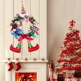 thumbnail image 3 of Corona De Navidad Con Decoración De Patas De Sombrero, Corona De Piernas De Elfo De Navidad, Decoración De Navidad Colgante Para Puerta Delantera Para Chimenea, Ventana De Pared Methold HA039100-00, 3 of 6