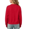 thumbnail image 2 of FAIWAD Girls School Uniform Knit Cardigan Kids Unisex Classic Solid Color Long Sleeve Button Down Sweater Cardigan, 2 of 9