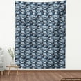 thumbnail image 4 of Ambesonne Exotic Fabric by the Yard Upholstery, Tropic Bouquets and Flamingo, 1 Yard, Dark Blue Multicolor, 4 of 5