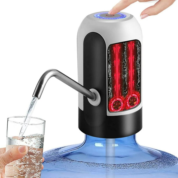 Dispensador de agua de 5 galones - Bomba de botella de agua de ajuste universal con carga USB para agua potable Bomba eléctrica automática portátil para el hogar Cocina Oficina