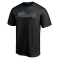 thumbnail image 2 of Men's Black Miami Marlins Official Wordmark T-Shirt, 2 of 3
