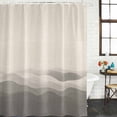 thumbnail image 3 of Grey Beige Ombre Waterproof Fabric Shower Curtain,Minimalist Ocean Waves Linen Waterproof Fabric Shower Curtain for Bathroom Curtains Bathtubs Hotel Shower Curtains with 12 Hooks Standard 72x72, 3 of 8