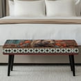 thumbnail image 4 of Yuyamidu Aztec Bench Cover for Dining Table Bear Washable Removable Bench Slipcover for Living Room Non Slip Rectangle Seat Protector Gift for Holiday, 4 of 8