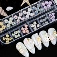 thumbnail image 1 of 60 piezas Flor Mariposa Nail Art Charms Glitter Calcomanías Decoración 3D Nail Flower Diseño plano Acrílico Nail Art para mujeres DIY Manicura Joyería Salón Accesorios de uñas Suministros Xemadio HMHZ355-2, 1 of 2