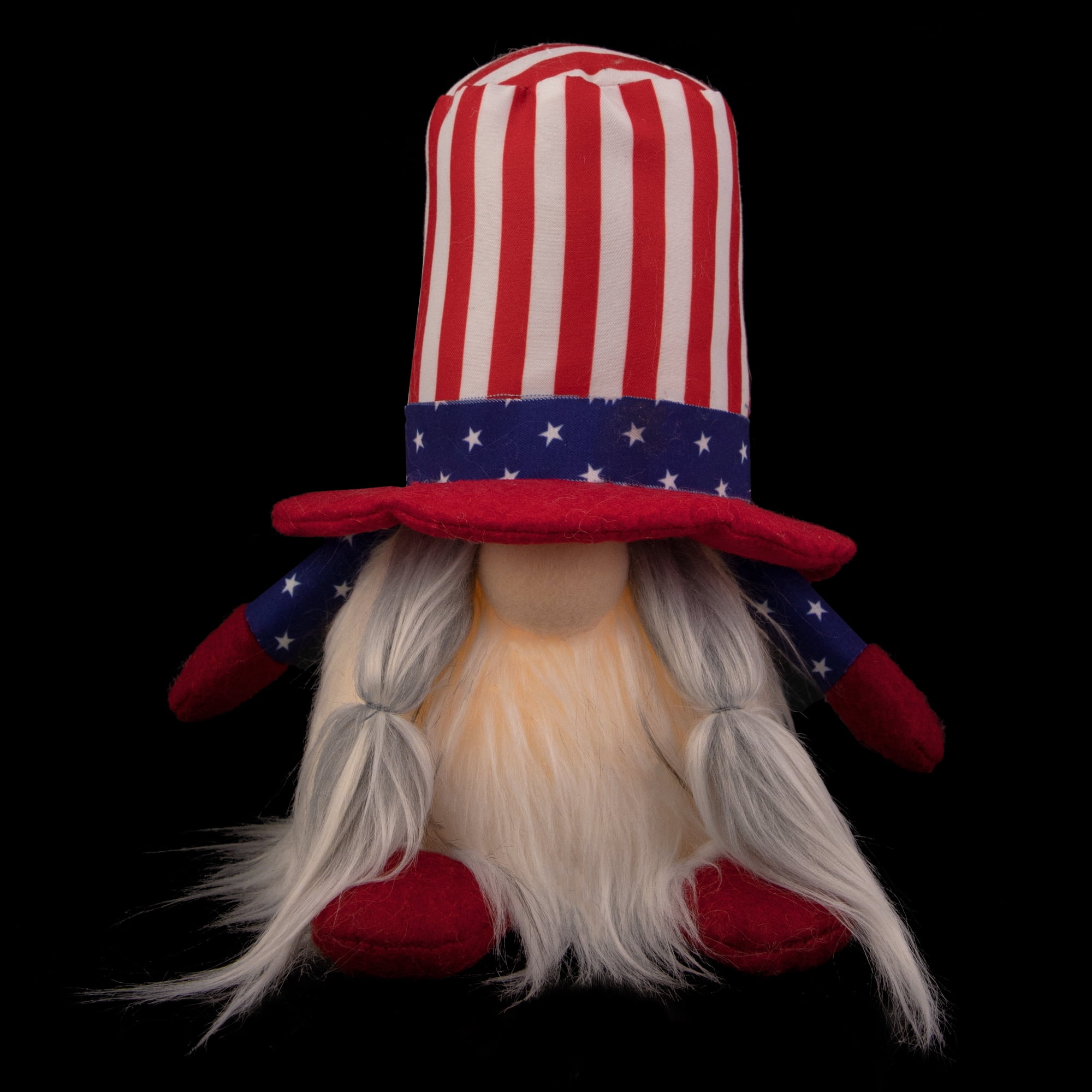 Northlight Lighted Americana Girl Patriotic Gnome - 6.75"
