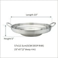 thumbnail image 2 of ARC USA 575 23" Camping Heavy Duty Stainless Steel Comal Cazo Griddle Fryer Cookware, 2 of 5